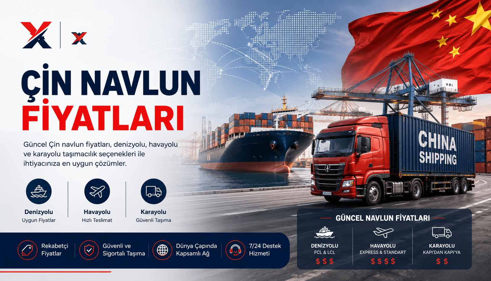 Çin navlun fiyatları