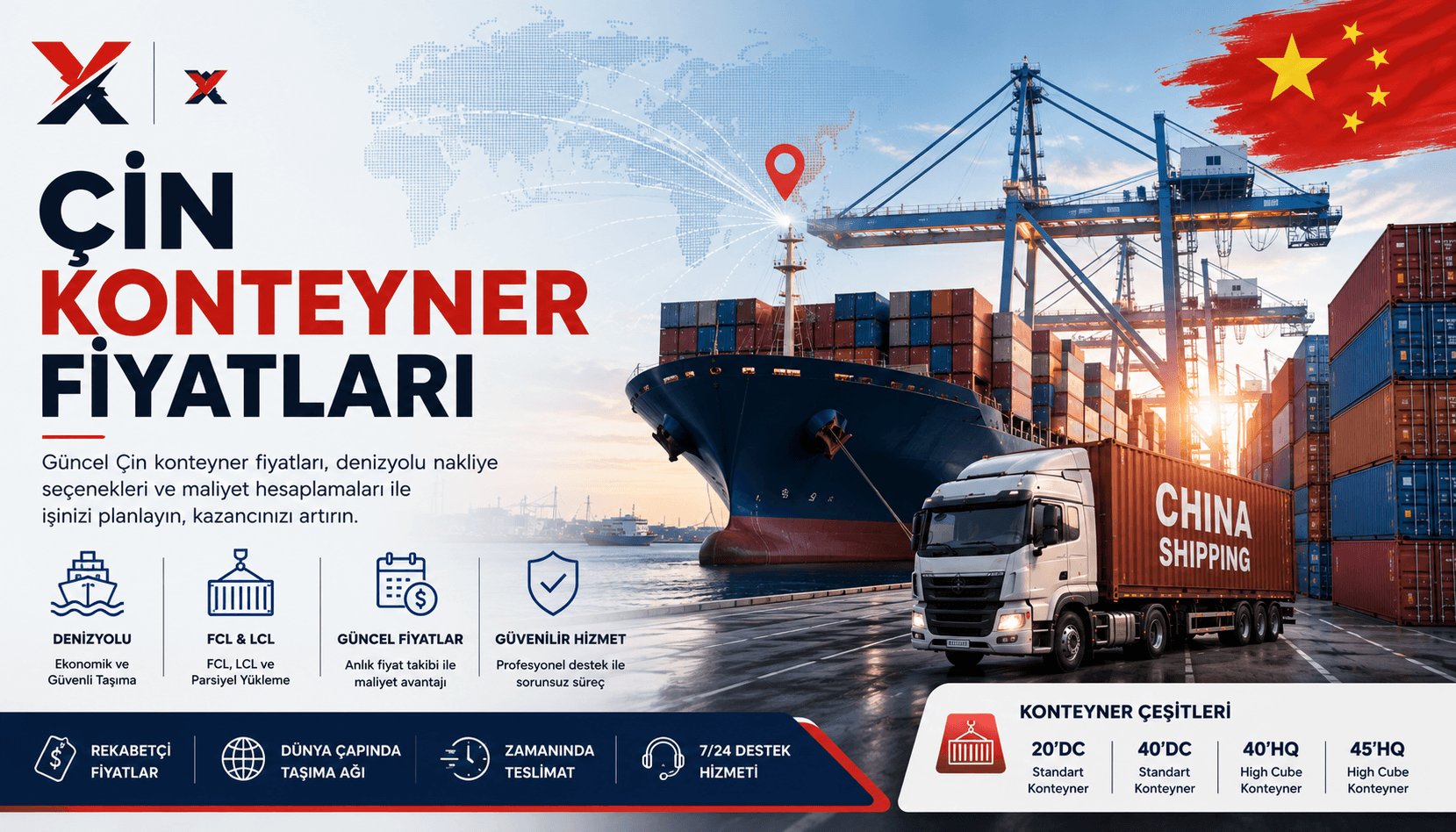 Çin Konteyner Fiyatları
